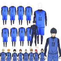 COD【Ready Stock】 Anime Blue Lock Cosplay Costume Isagi Yoichi Chigiri Bachira Rensuke Kunigami Football maillot foot uniforme Clothes Jerseys