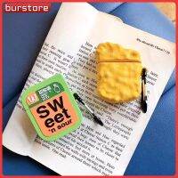 Burstore เคสหูฟังไร้สายซิลิโคนป้องกันกล่องไก่ทอดอาหารอร่อยและเครื่องดื่มกาแฟ