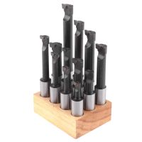 12Pcs 18Mm F1 Boring Bar Set For 3 Inch Boring Head Carbide Tipped Milling Tool