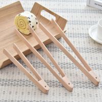 Food Tongs Natural Wood Pastry Clamp Multipurpose Serving Tongs Buffet Tongs Kitchen Tongs Anti Heat Bread Clip BBQ Tool