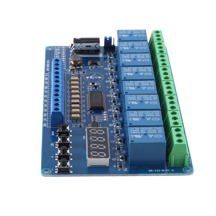 8-channel-multifunction-time-delay-relay-interface-board-module-with-light-couple-red-display