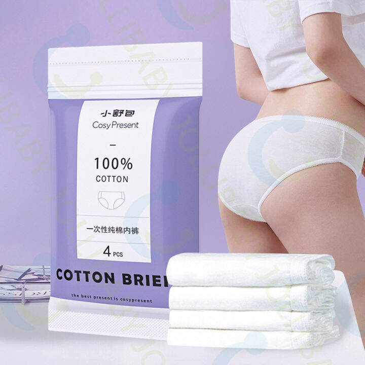 Travel Pack Underwear Disposable Cotton Panties Breathable