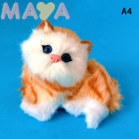 Maya ตุ๊กตารูปแมวจำลองน่ารักตุ๊กตารูปแมวปลอมสัตว์สมจริงสำหรับเด็กๆของขวัญวันวาเลนไทน์สำหรับเด็กผู้หญิง
