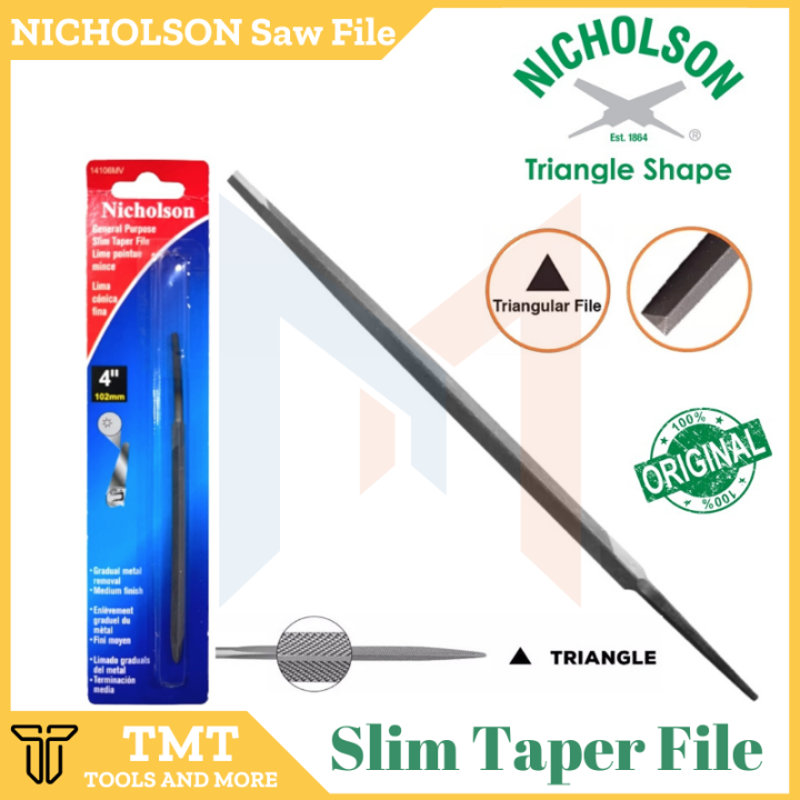 NICHOLSON Saw File Triangular Shape Chainsaw File Saw 4