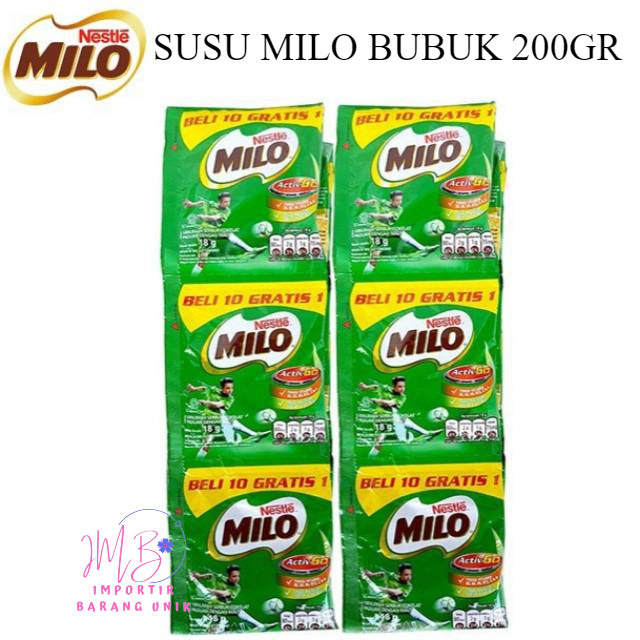 IMB.F415 Susu Nestle Milo Sachet 3 In 1 Susu Bubuk Cokelat Sachet ...