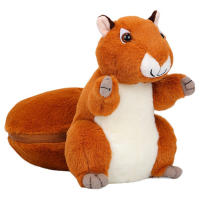 Cartoon Squirrel Plush Toy Stuffed Animal Doll Creative Cute Simulation Stuffed Toy for Kids Birthday Childrens Day Gifts