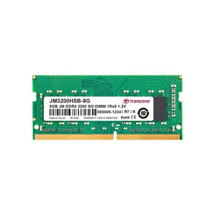 transcend-8gb-jm-series-ddr4-3200-so-dimm-1rx8-cl22-แรมสำหรับโน้ตบุ๊ค-ของแท้-ประกันสินค้า-lifetime-warranty