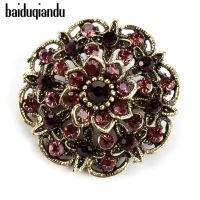 Baiduqiandu Brand Crystal Rhinestones Flower Pins And Brooches For Women Dress Party Or DIY Wedding Bouquets Jewelry