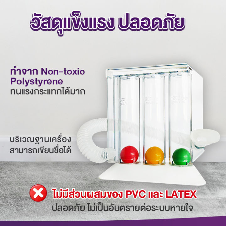 อุปกรณ์บริหารปอด-allwell-เครื่องดูดบริหารปอด-incentive-spirometer-triflow-รุ่น-pulmogain-จากอิตาลี