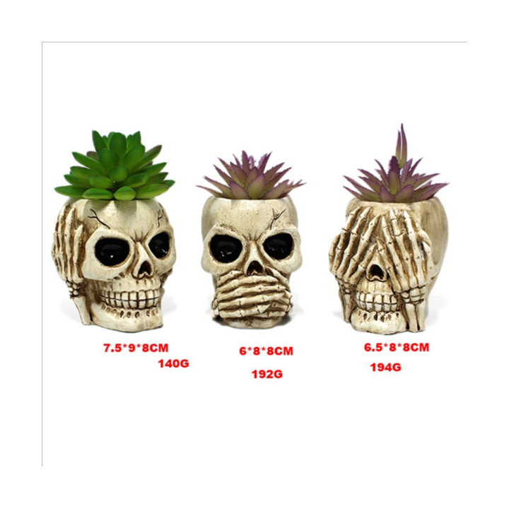 3pcs-skull-head-flower-pots-gothic-skeleton-planter-container-halloween-ornament