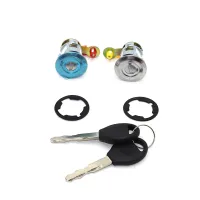 Auto Door Lock Cylinder Key Set with 2 Keys Front for Nissan Navara D22 1997-2006