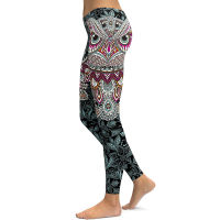 Sport Women Fitness Running Yoga Pants Sport Women Leggins 3D Printing Owl Female Leggings Elasticity Slim S-XL