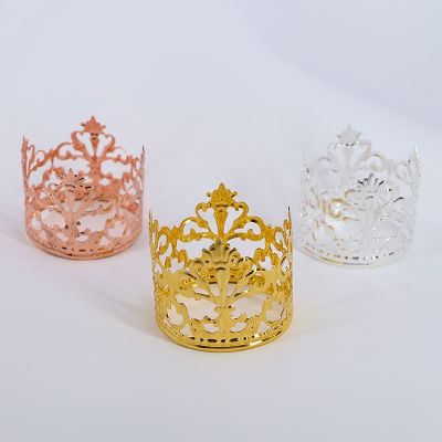 Crown Candy Mold Kit Crown Cupcake Liners Festival Dessert Decoration Iron Crown Fondant Mold Party Crown Cupcake Toppers