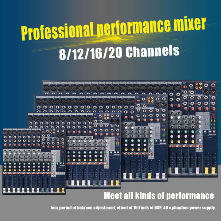 SoundCraft EX8 EX12 Input Single Channel, MP3 Bluetooth+48V Phantom