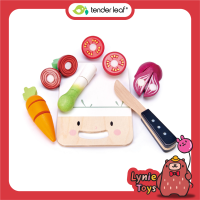 Tender Leaf Toys ของเล่นไม้ ของเล่นบทบาทสมมติ ชุดทำอาหาร ชุดหั่นผัก Mini Chef Chopping Board