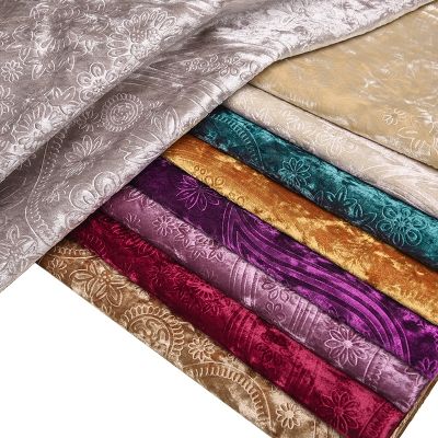 Wide 57 3D Embossed Ice Velvet Upholstery Sofa Fabric By the Yard Flannel backrest Soft Background DIY Pillow Velour Material