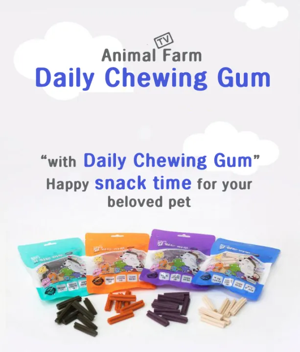 COD Korean Daily Chewing Gum Dog Dental gum 5 kinds of tastes 12pcs