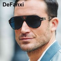 Men‘s Black Fashion Pilot Sunglasses Famous Brand Designer Luxury Driving Male Eyewear Gradient Lens T Big Frame Sun Glasses UV