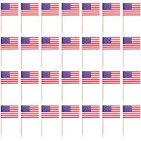 300Pcs Decorative Flags Toothpicks Cupcake Toppers Cocktail Sticks Flag Paper Flag Insertion Card Insertion Flag Plugin