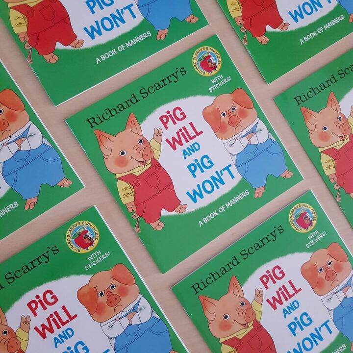 หนังสือ-richard-scarrys-richard-scarrys-pig-willpig-wont-brand-new-ปกอ่อน-มี-sticker-printed-in-usa