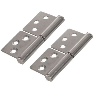 3 inch Silver Tone stainless steel 360 Degree Rotating Window Door Flag Hinge 2 Pieces