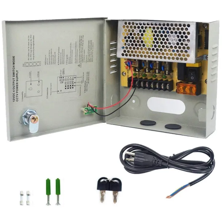 4 Channel CCTV Centralized Power Supply 12V 5A Lazada PH