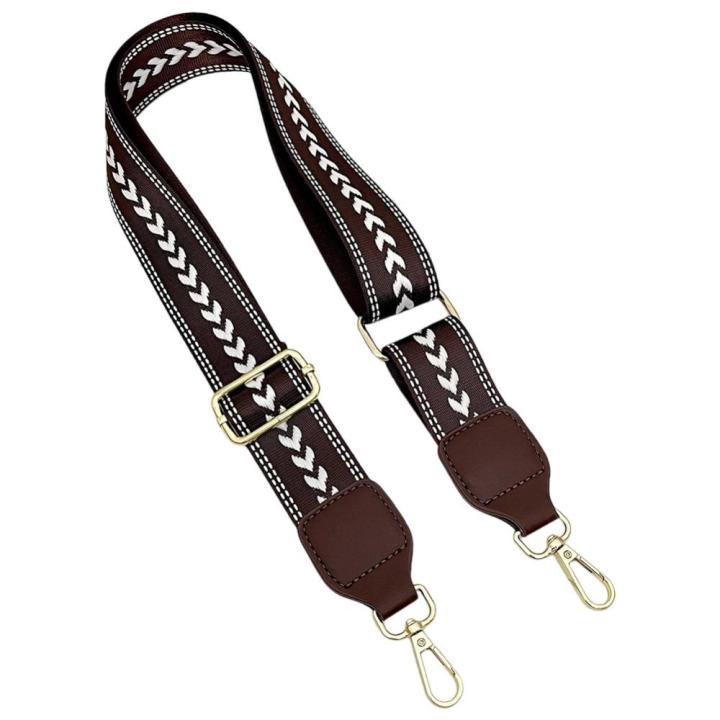 1.5 wide Replacement striped handbag strap with silver hardware