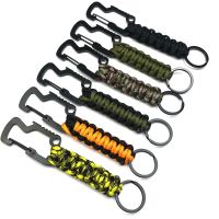 CBT EDC Tool Camping Survival Kit Emergency Knot Military Paracord Cord Rope Keychain Bottle Opener Keyring Key Chain Ring