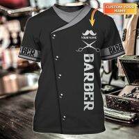 2023 Customized Fashion Summer Mens t shirt Personalized Name Funny Barber 3D all over printed Unisex T Shirt Barber Shop Casual T-shirt DW64，Contact the seller for personalized customization