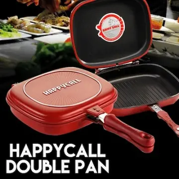  Happycall Double Grill Pan Korean Original Model JUMBO Size  (BROWN): Home & Kitchen