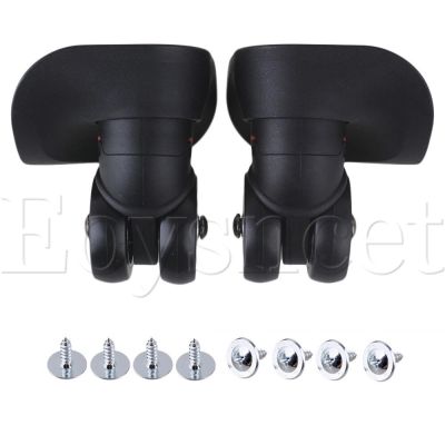 1 Pair (L&amp;R) 100x106x47mm DIY Black Swivel Luggage Suitcase Wheel Furniture Protectors  Replacement Parts