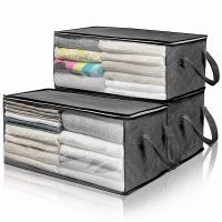 【LZ】﹍﹉  Grande capacidade Non-Woven Clothes Quilt Storage Bag Sweater Blanket Organizer Foldable Box classificando Pouche à prova de poeira Home Storage