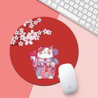 แผ่นรองเมาส์ทรงกลม Mouse Pad Kartun สุดสร้างสรรค์แผ่นรองปูโต๊ะน่ารักเด็กผู้หญิงอนิเมะคีย์บอร์ดเกมแผ่นรองโต๊ะน่ารักอุปกรณ์เสริมเมาส์และคีย์บอร์ด