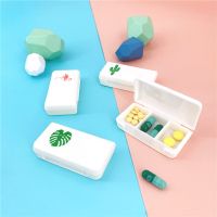 3 Grids Mini Pill Case Plastic Travel Medicine Box Cute Small Tablet Pill Storage Organizer Box Holder Container Dispenser Case Medicine  First Aid St