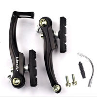 MTB Mountain Bike V เบรค Caliper อลูมิเนียมอัลลอยด์สีดำ Universal จักรยานเบรค Pads เบรคไฮดรอลิกจักรยานอุปกรณ์เสริม