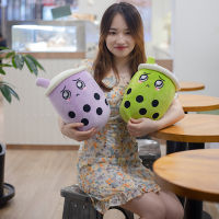 22-25เซนติเมตรน่ากอดฟองชา Plushies S Quishy ไข่มุกนมชา Boba P Eluche ไอศครีมน้ำผลไม้เครื่องดื่มขวด P Rop ตกแต่งของขวัญ