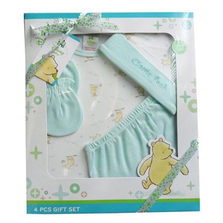 bab-ชุดของขวัญเด็กแรกเกิด-baby-gift-set-ชุดของขวัญ-เด็กแรกเกิด-4-ชิ้น-หมี-pooh-สีเขียว-cp-3130-ชุดของขวัญเด็กอ่อน-เซ็ตเด็กแรกเกิด