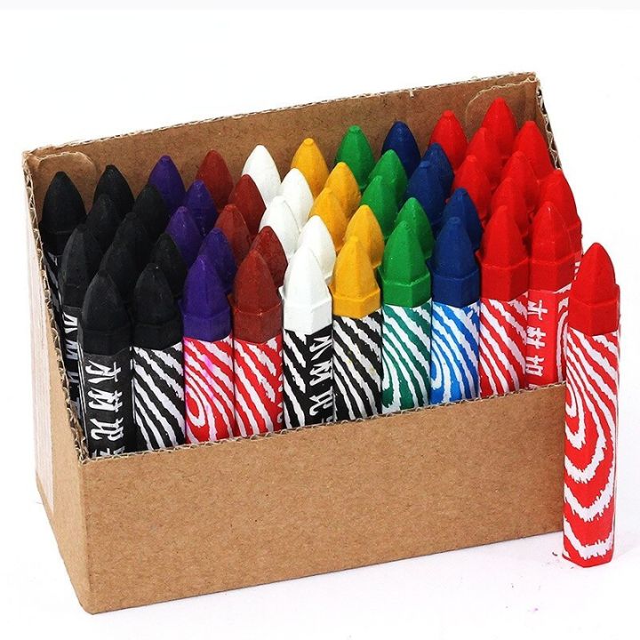 50pcs-woodworking-big-head-crayon-multi-functional-non-dirty-hand-multi-color-writing-mark-stone-wall-pen-art-stationery