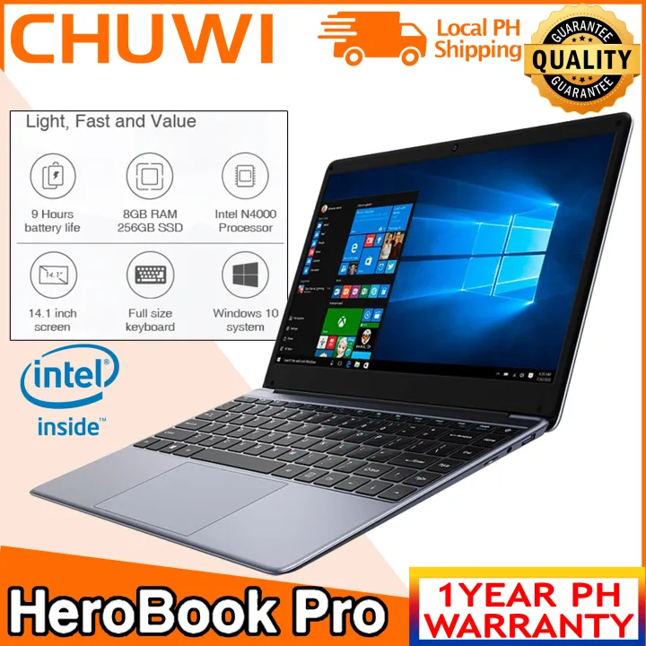 Chuwi Herobook Pro 141 Inch Windows 10 Laptop Pc 8gb Ram 256gb Ssd With 1080p Display Intel 5269