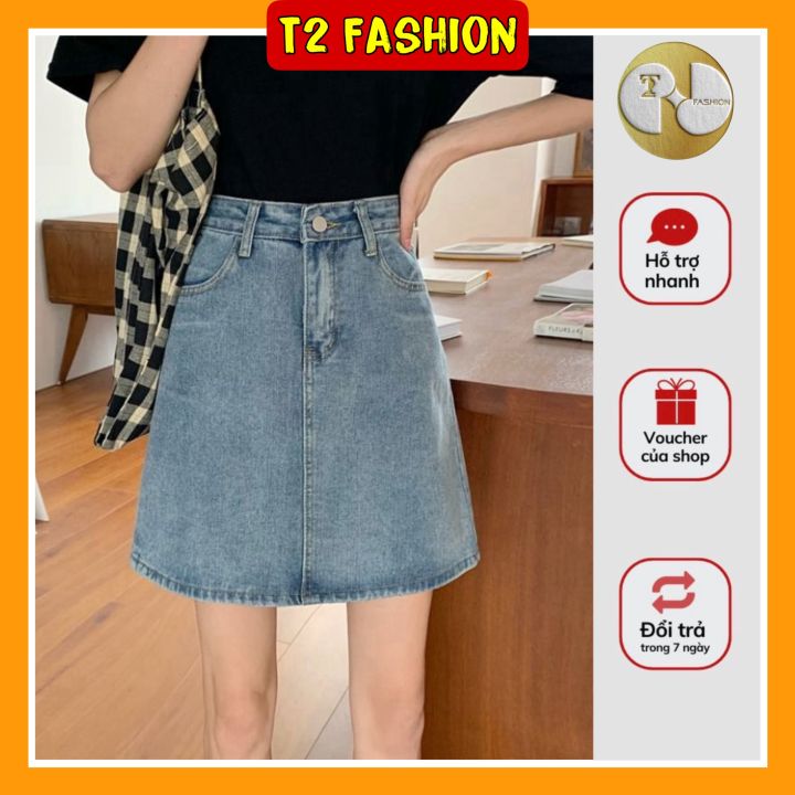 Chân váy jean ngắn Kabico chân váy ngắn dáng chữ a cạp cao tua cạp ôm eo  kèm quần trong tôn dáng V37 | Shopee Việt Nam