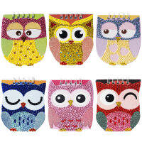 6Pcs 5D Diamond Painting Notebook Set DIY Owl Cartoon Rhinestone Book Children Handmade Animal Diary Book Gift Dropshipping