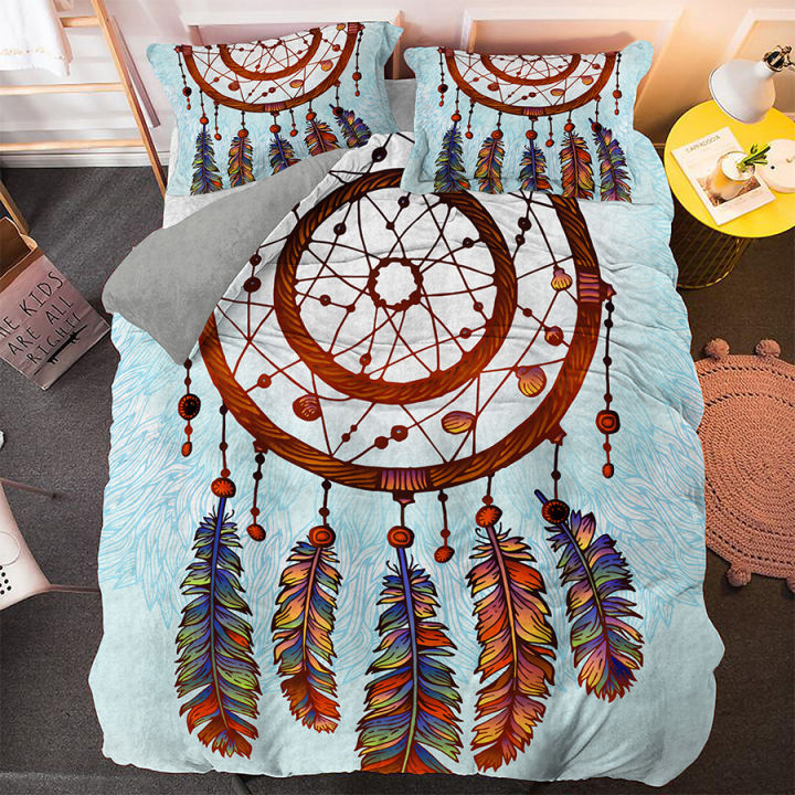 dream-catcher-duvet-cover-set-twin-size-bedding-sets-bohemia-feather-home-textiles-queen-king-bed-linen-for-adults-kids-23pcs