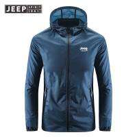 JEEP SPIRIT ครีมกันแดดกลางแจ้งผู้ชาย Ultra-Thin Breathable Coat Light เสื้อกลางแจ้งชุดตกปลาฤดูร้อน Windbreaker