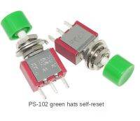 PS-102/202 3/6 Foot Jog Toggle Switch พร้อมฮู้ดสีแดงขนาดเล็กรอบปุ่มรีเซ็ตตัวเอง Rocker Switch