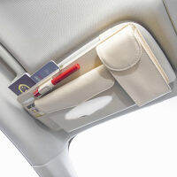 Multi-Function กล่องทิชชู่ในรถยนต์ Sun Visor Card ที่ใส่แว่นตา Auto Interior กล่องเก็บของตกแต่ง Universal Car Accessories