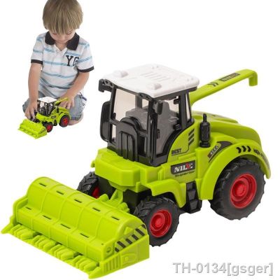 ❆♤✟ Cartoon Tractor Truck Inertia Engineering Simulated Harvester Children Boy Pull-back