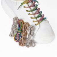 【CW】 1PC Shoelace Sneakers Shoe Laces Drawstring Trouser Hoodie Accessories Round Rhinestone Shoelaces