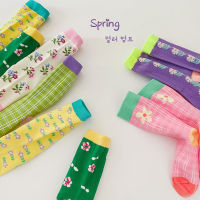 MILANCEL 2022 Spring New Kids Socks Floral Cotton Girls Socks Korean Casual Children Socks