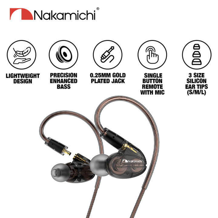Nakamichi HQ 200 Dual Dynamic Driver In Ear Monitor Wired Earphone IEM Lazada Indonesia