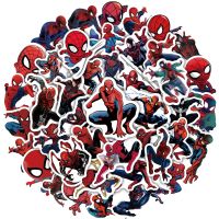 10/30/50Pcs Anime Disney Marvel Spiderman Stickers Avengers Skateboard Guitar Laptop Luggage Cartoon Waterproof Sticker Kid Toys